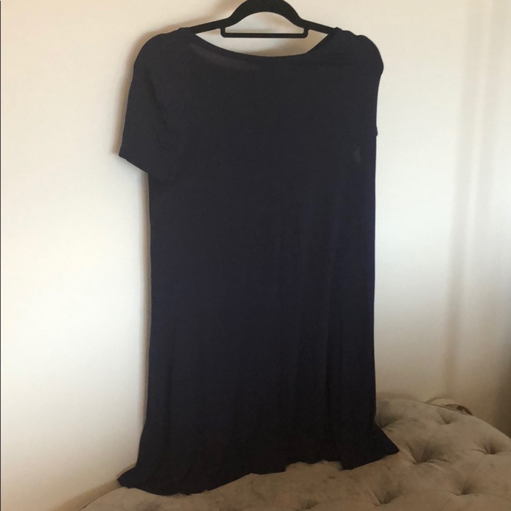 Navy PIKO T-shirt Dress